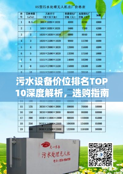污水设备价位排名TOP10深度解析，选购指南一网打尽