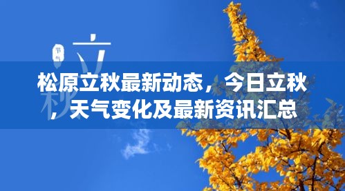 松原立秋最新动态，今日立秋，天气变化及最新资讯汇总