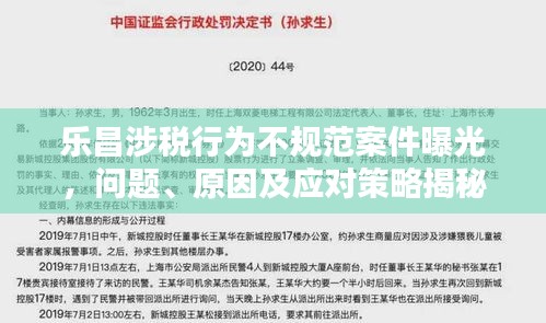 乐昌涉税行为不规范案件曝光，问题、原因及应对策略揭秘