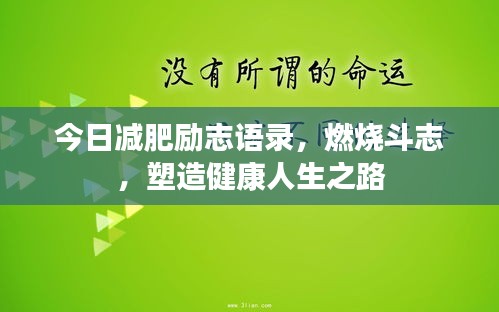 今日减肥励志语录，燃烧斗志，塑造健康人生之路