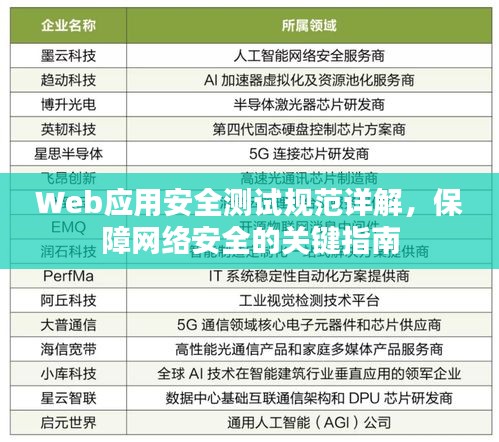 Web应用安全测试规范详解，保障网络安全的关键指南