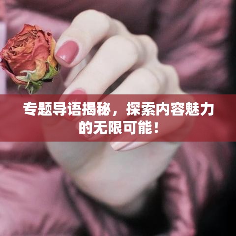 专题导语揭秘，探索内容魅力的无限可能！