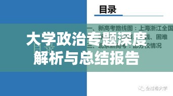 大学政治专题深度解析与总结报告